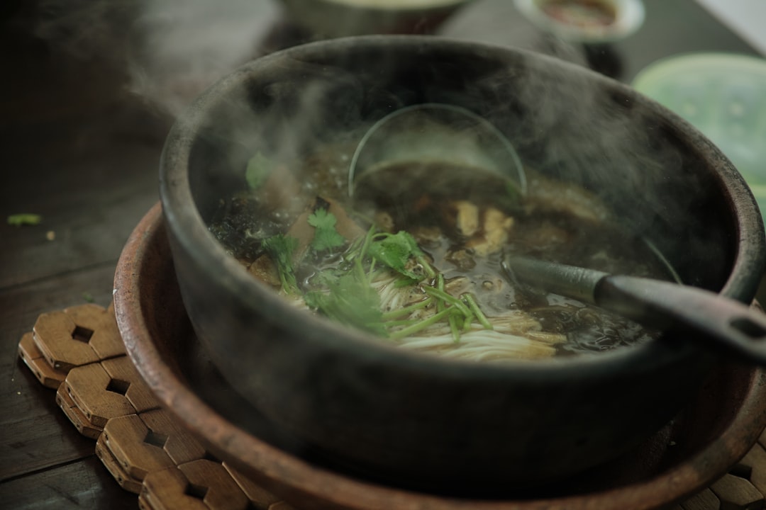 a pot of green plants