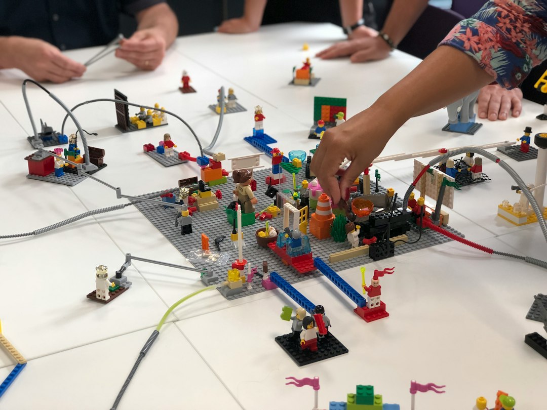 Lego city toy on table