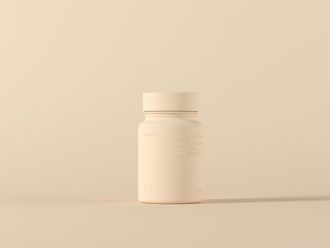 a bottle of medicine sitting on top of a table
