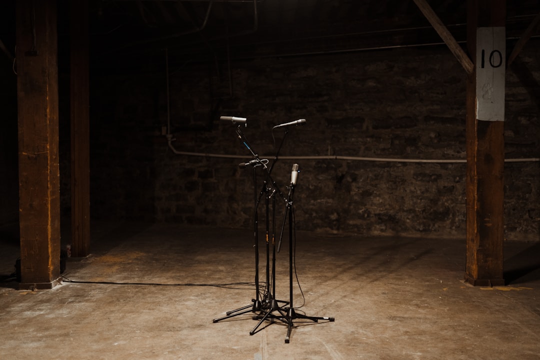 a bicycle in a dark room