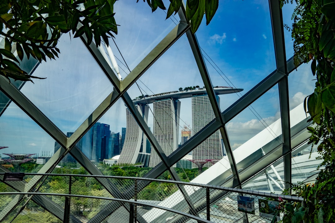 green plant near glass building