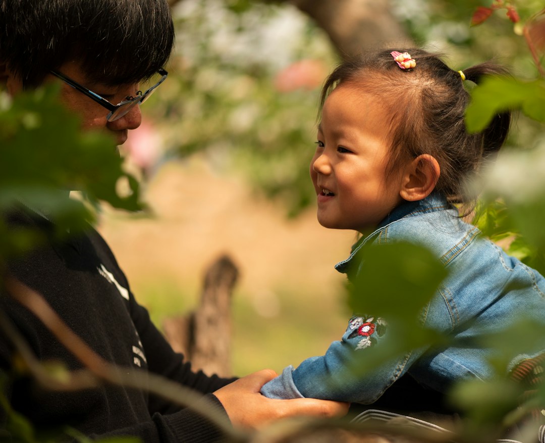 girl playing with man