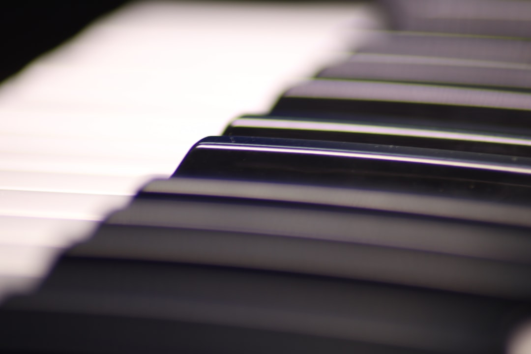 a close up view of a piano keyboard
