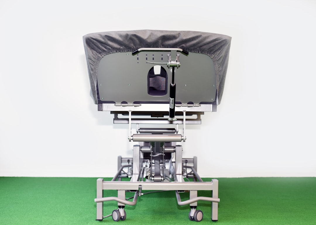 black and white hospital bed