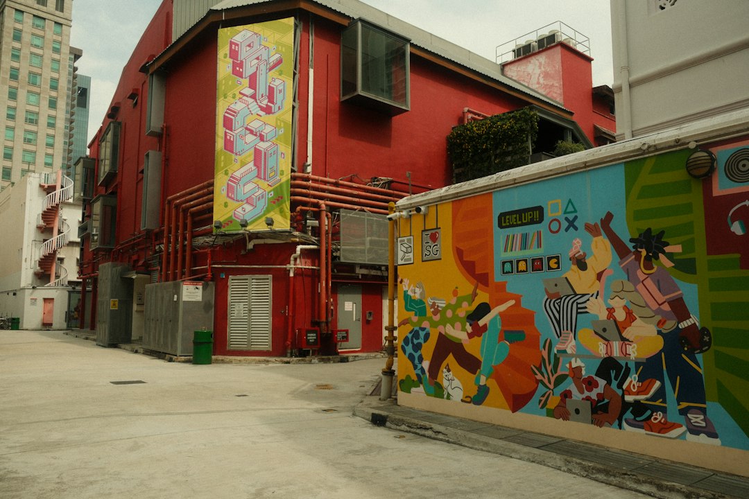 A building with a mural on the side of it