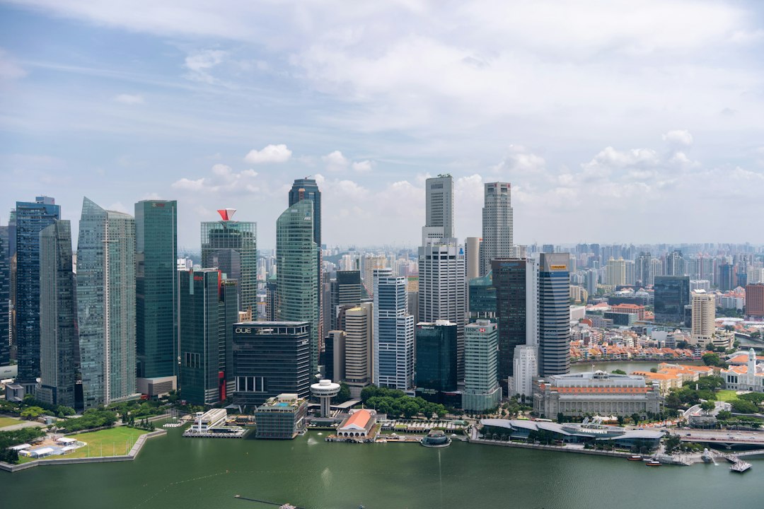 aerial photography of buildings under white sky