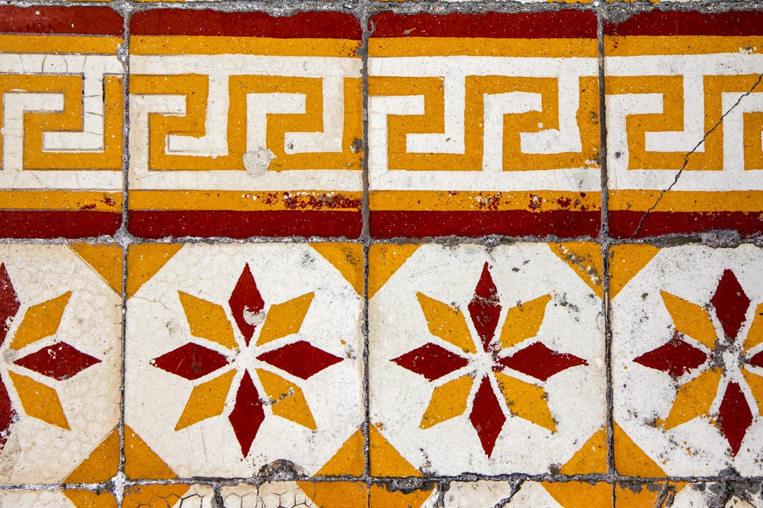 yellow and white star print