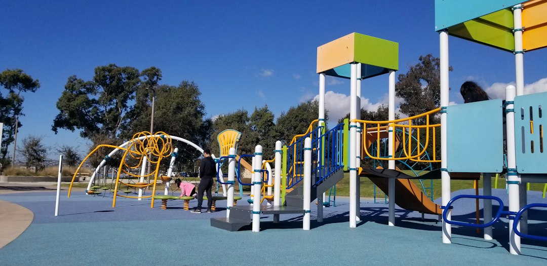A children's play area in a park