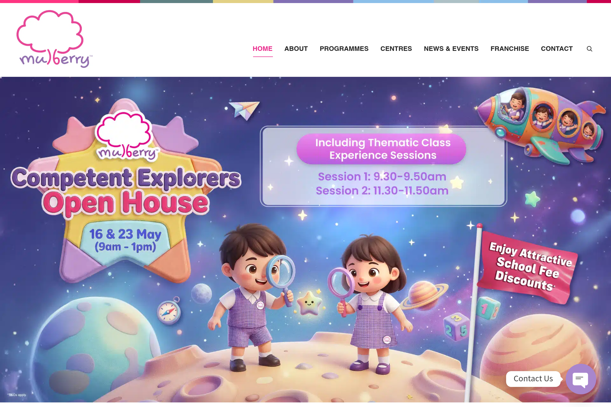 Mulberry Learning website preview