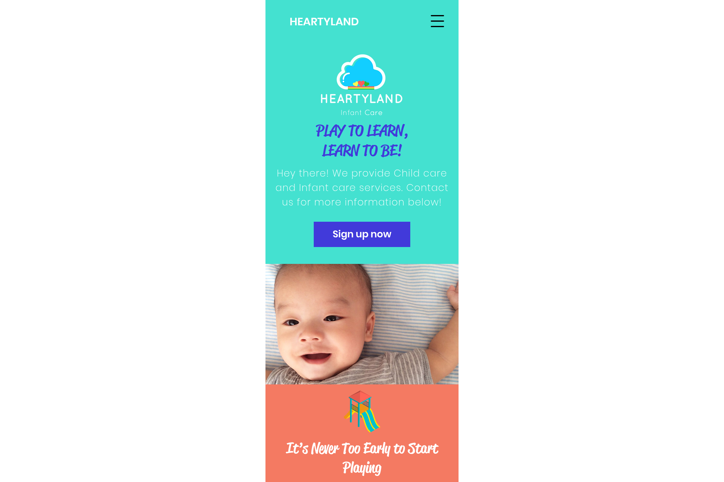 Heartyland Infant Care website preview