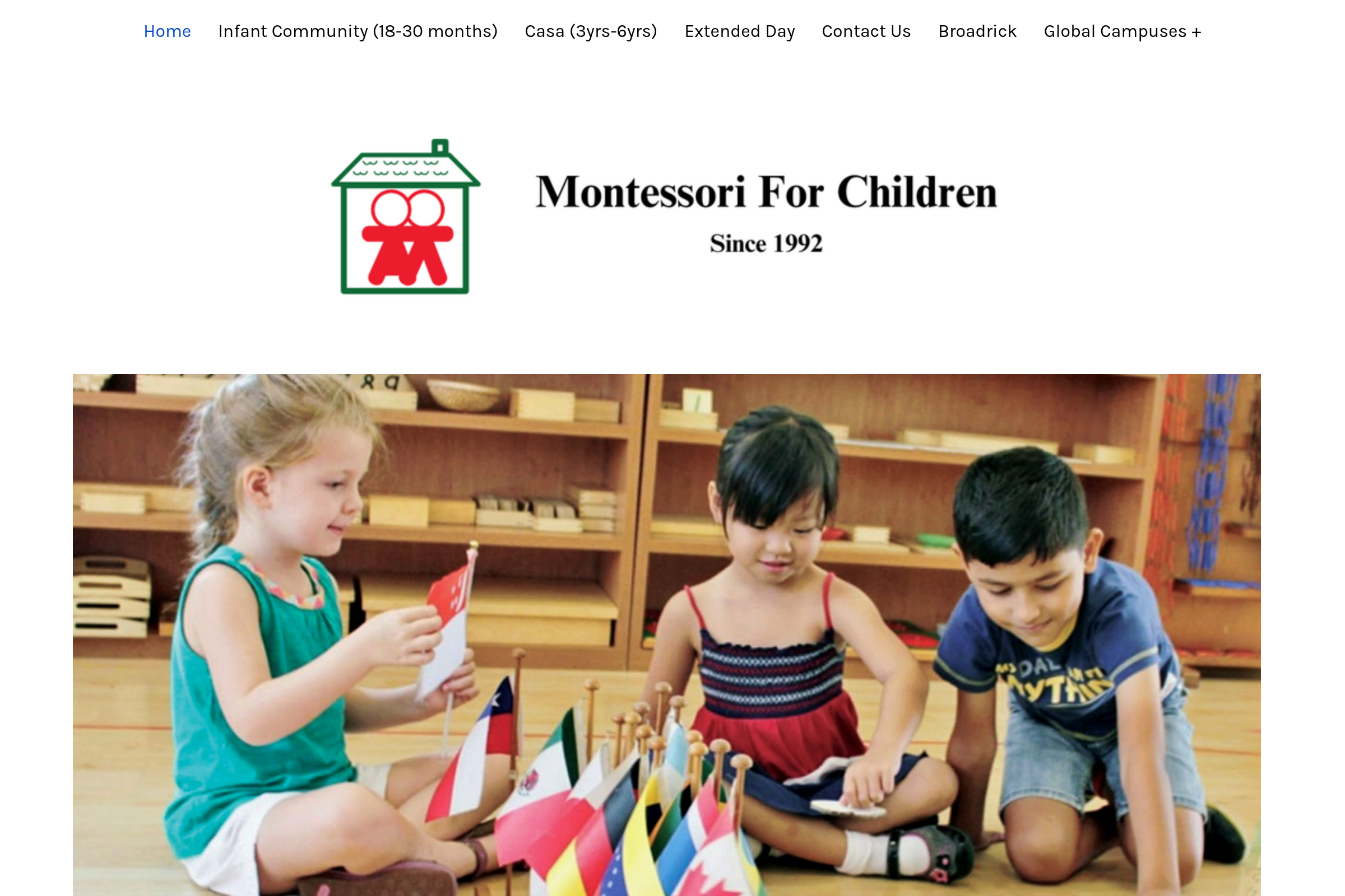 Montessori for Children website preview