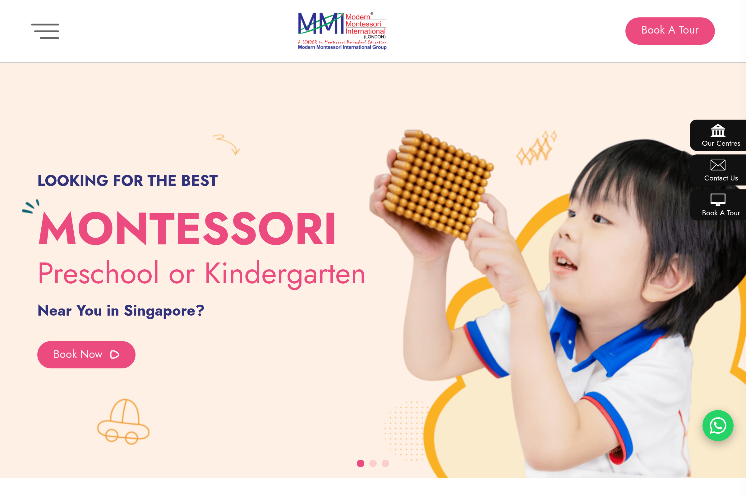 Modern Montessori International website preview