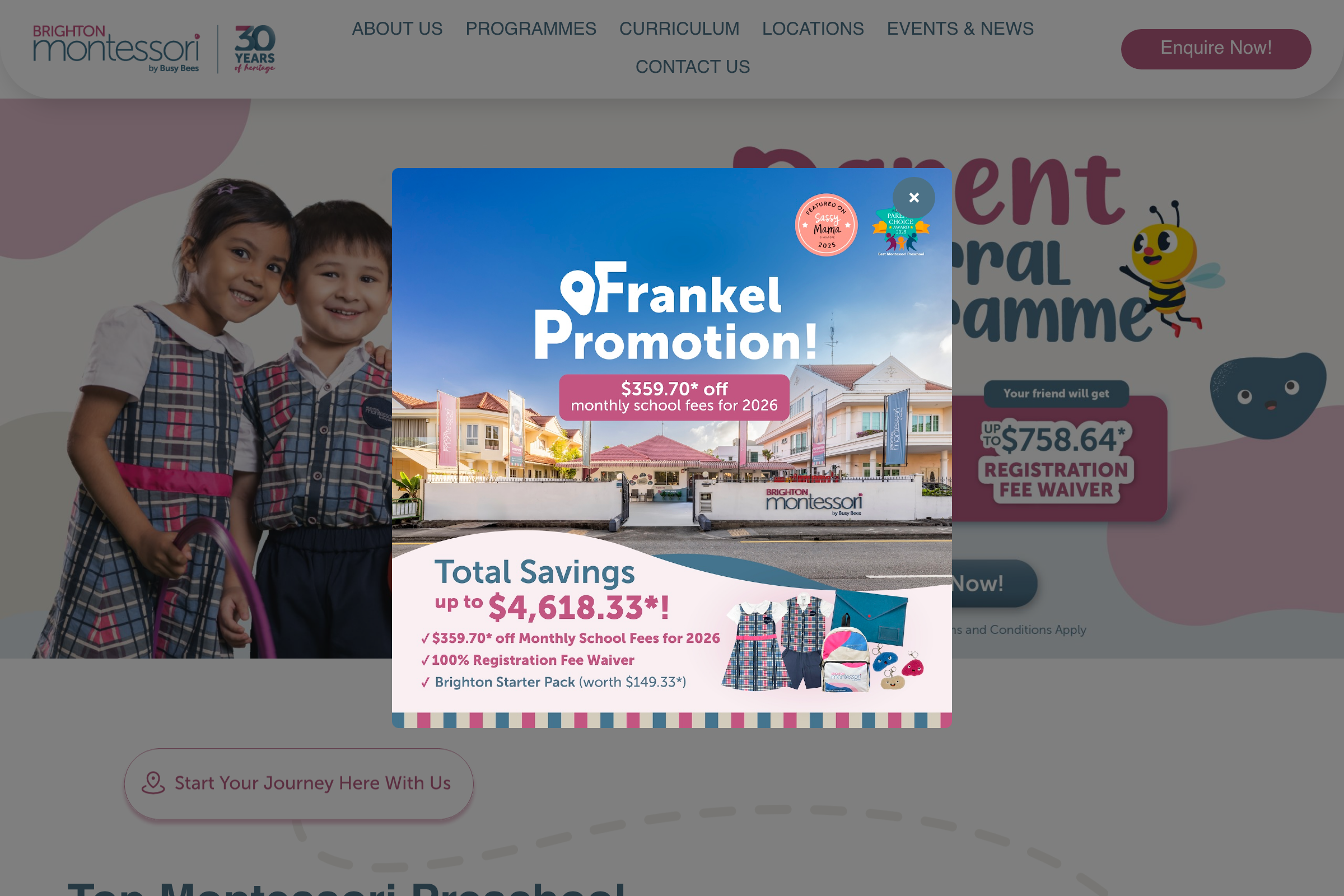 Brighton Montessori website preview