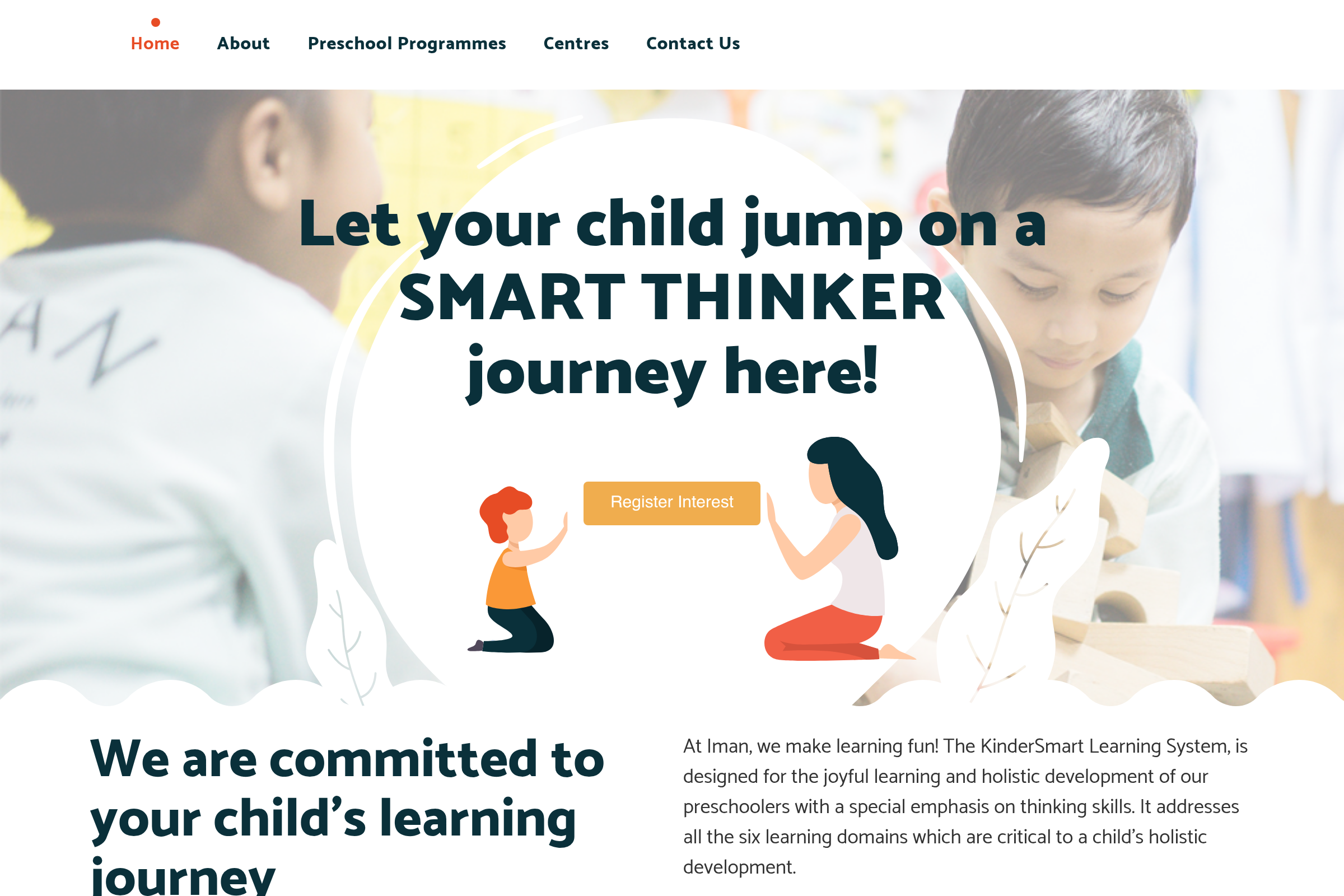 IMAN Kindergarten & Childcare website preview
